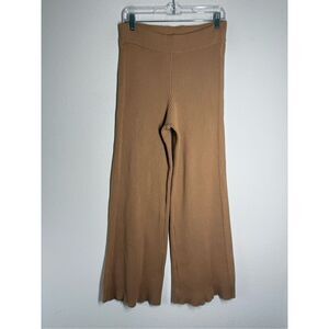 Aerie Women’s Wide Leg Ribbed Wool Blend Pants Size L